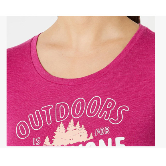 Columbia Women's Outdoors is for Everyone Fuchsia Pink T-Shirt Tee 3X - Picture 3 of 3